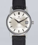 A GENTLEMAN'S STAINLESS STEEL OMEGA SEAMASTER AUTOMATIC WRIST WATCH CIRCA 1968, REF. 166.003