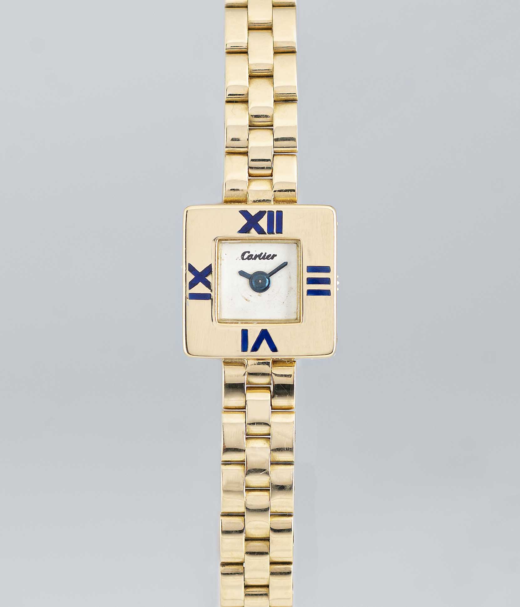 A RARE LADIES 18K SOLID GOLD CARTIER LONDON QUADRANT BRACELET WATCH CIRCA 1970, WITH MATCHING LONDON - Image 2 of 12