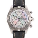 A GENTLEMAN'S STAINLESS STEEL BREITLING GALACTIC 44 CHRONOGRAPH II WRIST WATCH DATED 2011, REF.