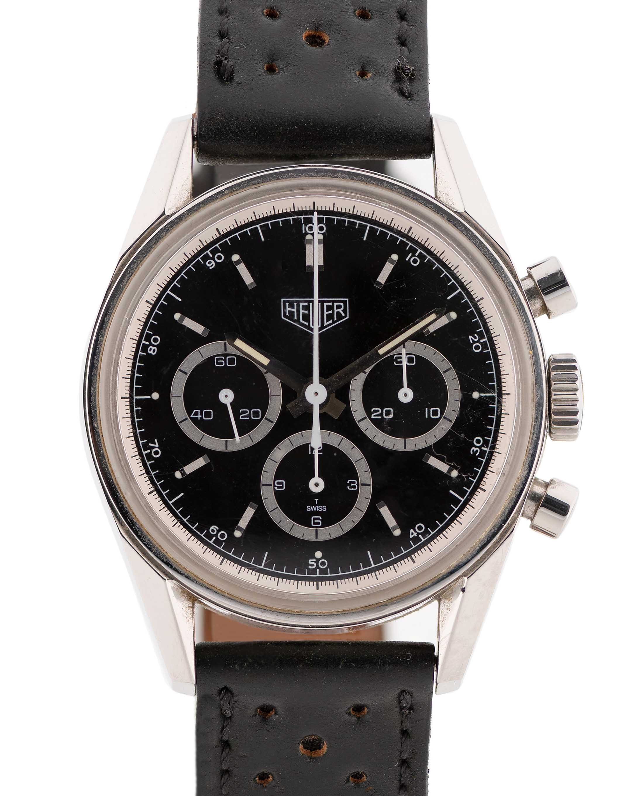 A GENTLEMAN'S STAINLESS STEEL HEUER CARRERA CLASSICS CHRONOGRAPH WRIST WATCH CIRCA 2000, REF. CS3113