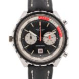 A RARE GENTLEMAN'S STAINLESS STEEL BREITLING CHRONO-MATIC CO PILOT CHRONOGRAPH WRIST WATCH CIRCA