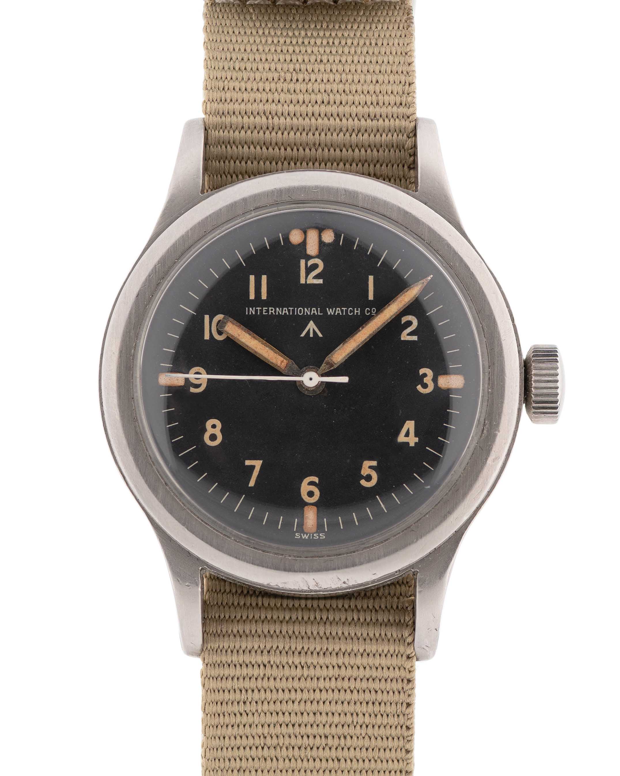 A VERY RARE GENTLEMAN'S STAINLESS STEEL BRITISH MILITARY IWC MARK 11 RAF PILOTS WRSIT WATCH DATED - Image 3 of 11