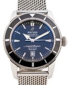 A GENTLEMAN'S STAINLESS STEEL BREITLING SUPEROCEAN HERITAGE 46 AUTOMATIC BRACELET WATCH DATED