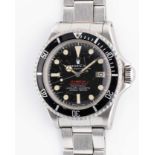 A VERY RARE GENTLEMAN'S STAINLESS STEEL ROLEX OYSTER PERPETUAL SEA DWELLER "DOUBLE RED" BRACELET