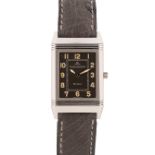 A GENTLEMAN'S SIZE STAINLESS STEEL JAEGER LECOULTRE REVERSO WRIST WATCH DATED 1998, REF. 251.8.86