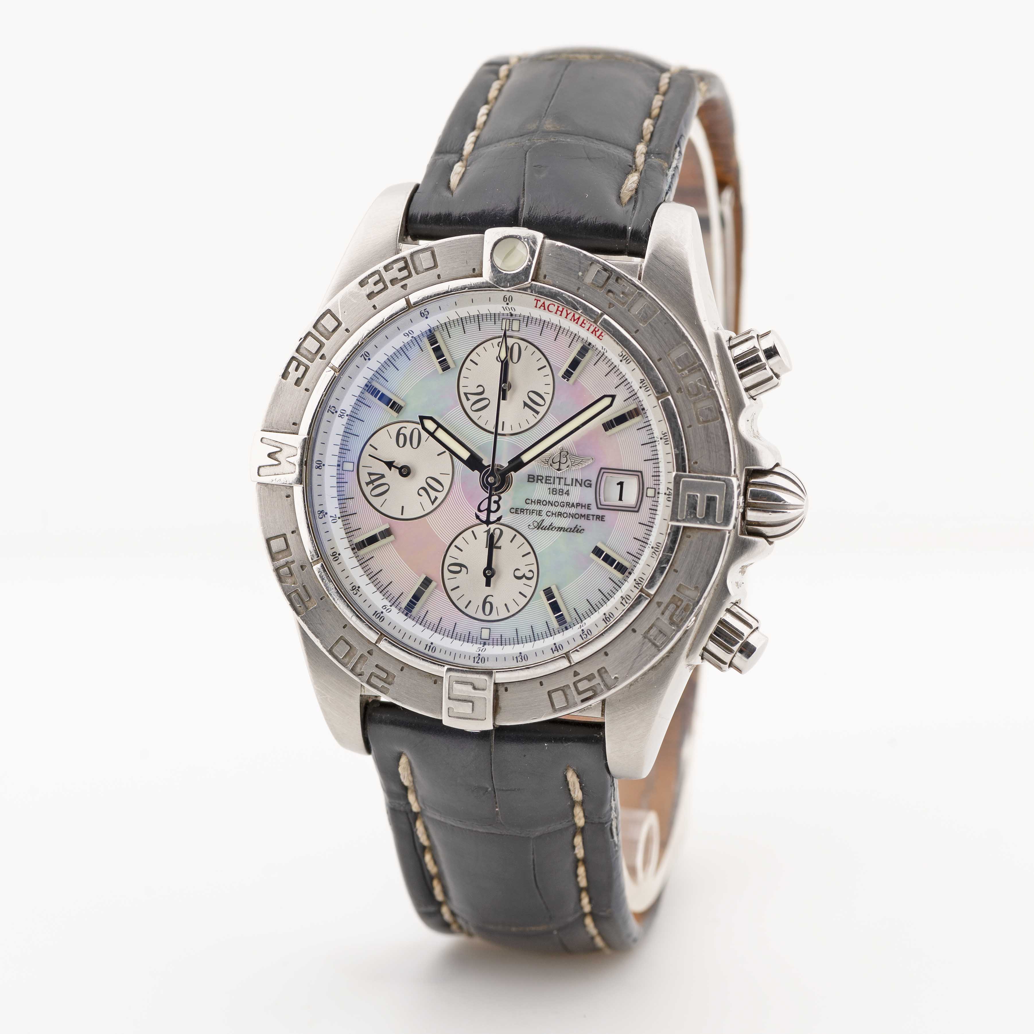 A GENTLEMAN'S STAINLESS STEEL BREITLING GALACTIC 44 CHRONOGRAPH II WRIST WATCH DATED 2011, REF. - Image 4 of 12