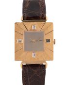 A GENTLEMAN'S SIZE 18K SOLID GOLD & DIAMOND GIRARD PERREGAUX GYROTON WRIST WATCH CIRCA 1970s