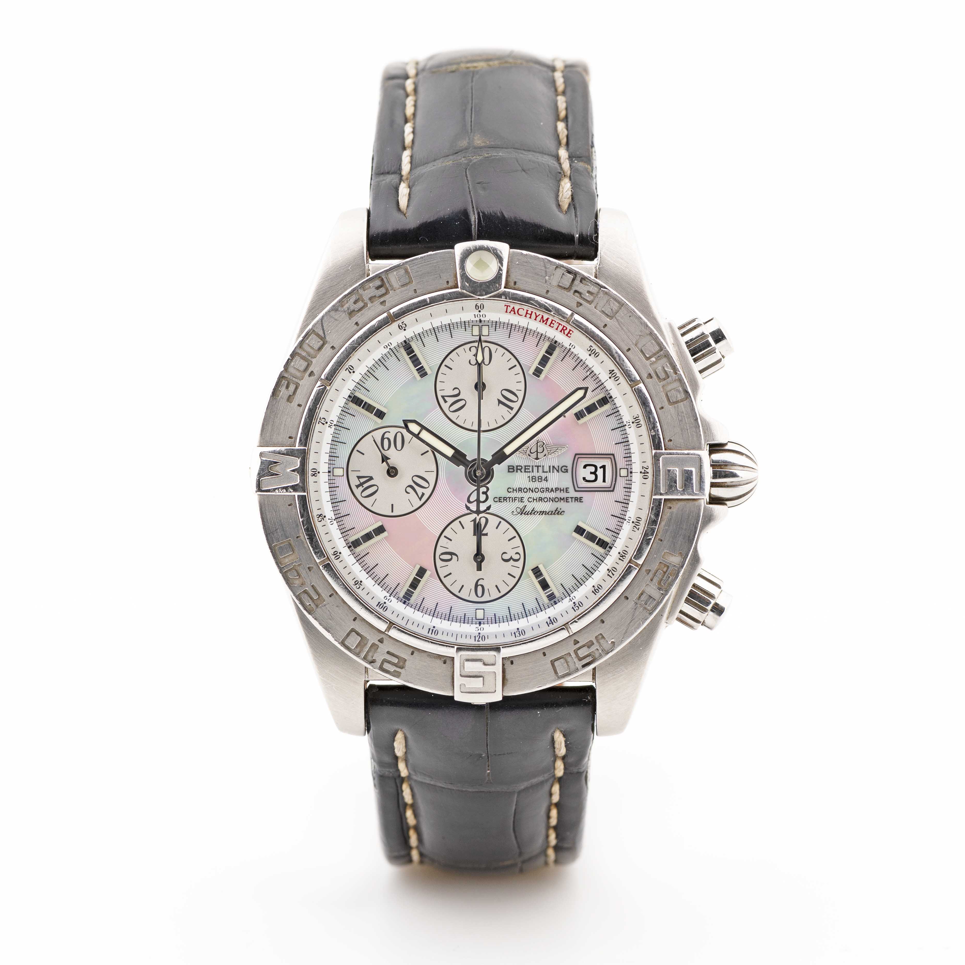 A GENTLEMAN'S STAINLESS STEEL BREITLING GALACTIC 44 CHRONOGRAPH II WRIST WATCH DATED 2011, REF. - Image 3 of 12