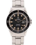 A STAINLESS STEEL ROLEX TUDOR PRINCE OYSTERDATE MINI SUB BRACELET WATCH CIRCA 1987, REF. 94400