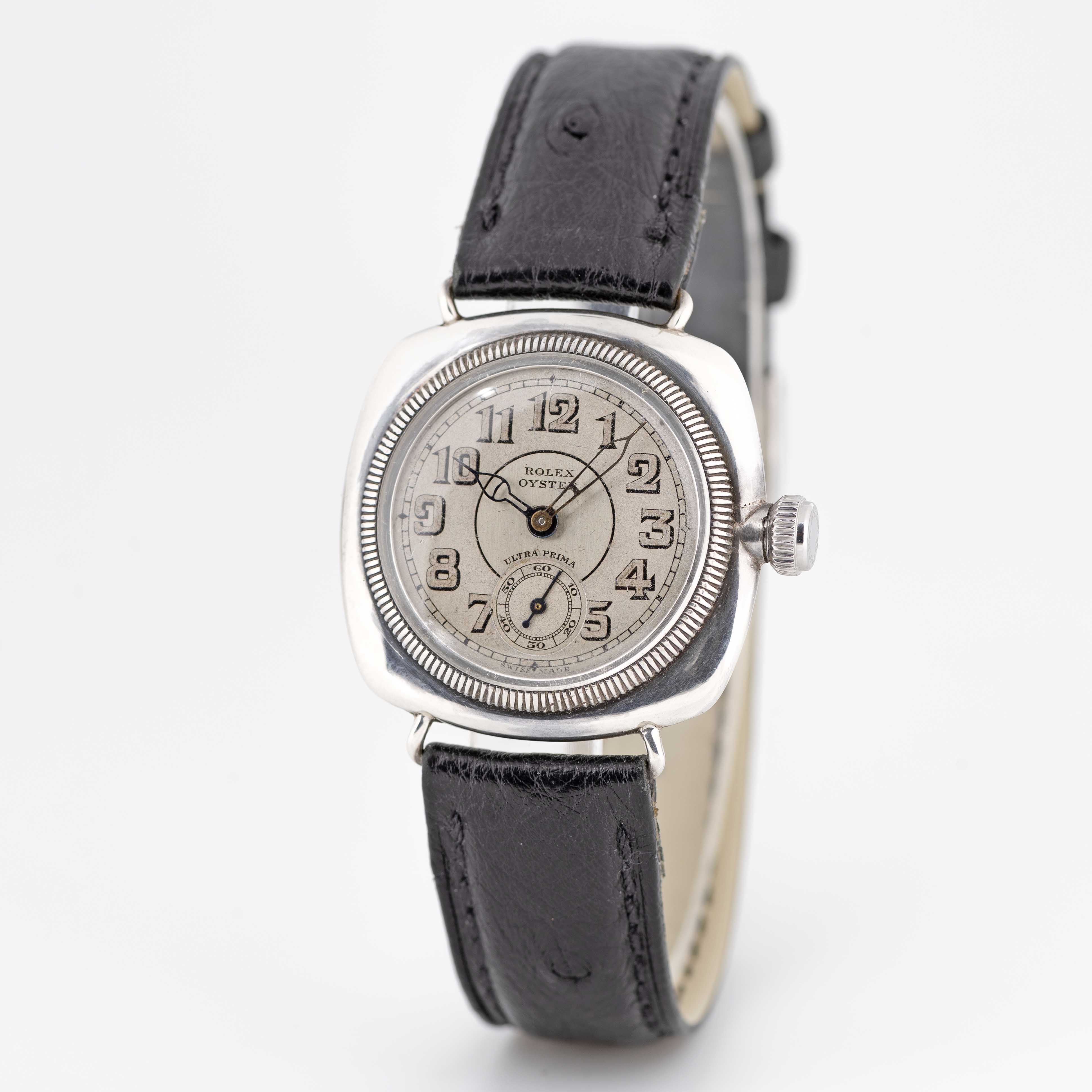 A GENTLEMAN'S SIZE SOLID SILVER ROLEX OYSTER 'CUSHION' WRIST WATCH CIRCA 1931, REF. 6753 Movement: - Image 4 of 10