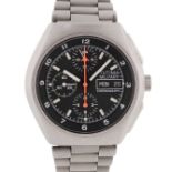 A GENTLEMAN'S STAINLESS STEEL TUTIMA MILITARY AUTOMATIC CHRONOGRAPH BRACELET WATCH CIRCA 1990s