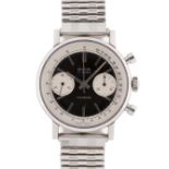 A GENTLEMAN'S STAINLESS STEEL AVIA CHRONOGRAPH WRIST WATCH CIRCA 1960s Movement: 17J, manual wind,