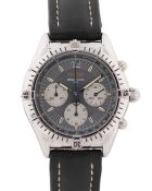 A GENTLEMAN'S STAINLESS STEEL BREITLING COCKPIT AUTOMATIC CHRONOGRAPH WRIST WATCH CIRCA 1990s,