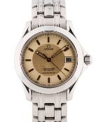 A GENTLEMAN'S SIZE STAINLESS STEEL OMEGA SEAMASTER 120M AUTOMATIC CHRONOMETER BRACELET WATCH CIRCA