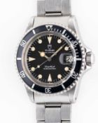 A RARE GENTLEMAN'S STAINLESS STEEL TUDOR PRINCE OYSTERDATE "LOLLIPOP" SUBMARINER BRACELET WATCH