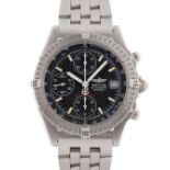 A GENTLEMAN'S STAINLESS STEEL BREITLING BLACKBIRD "SERIE SPECIALE" AUTOMATIC CHRONOGRAPH BRACELET