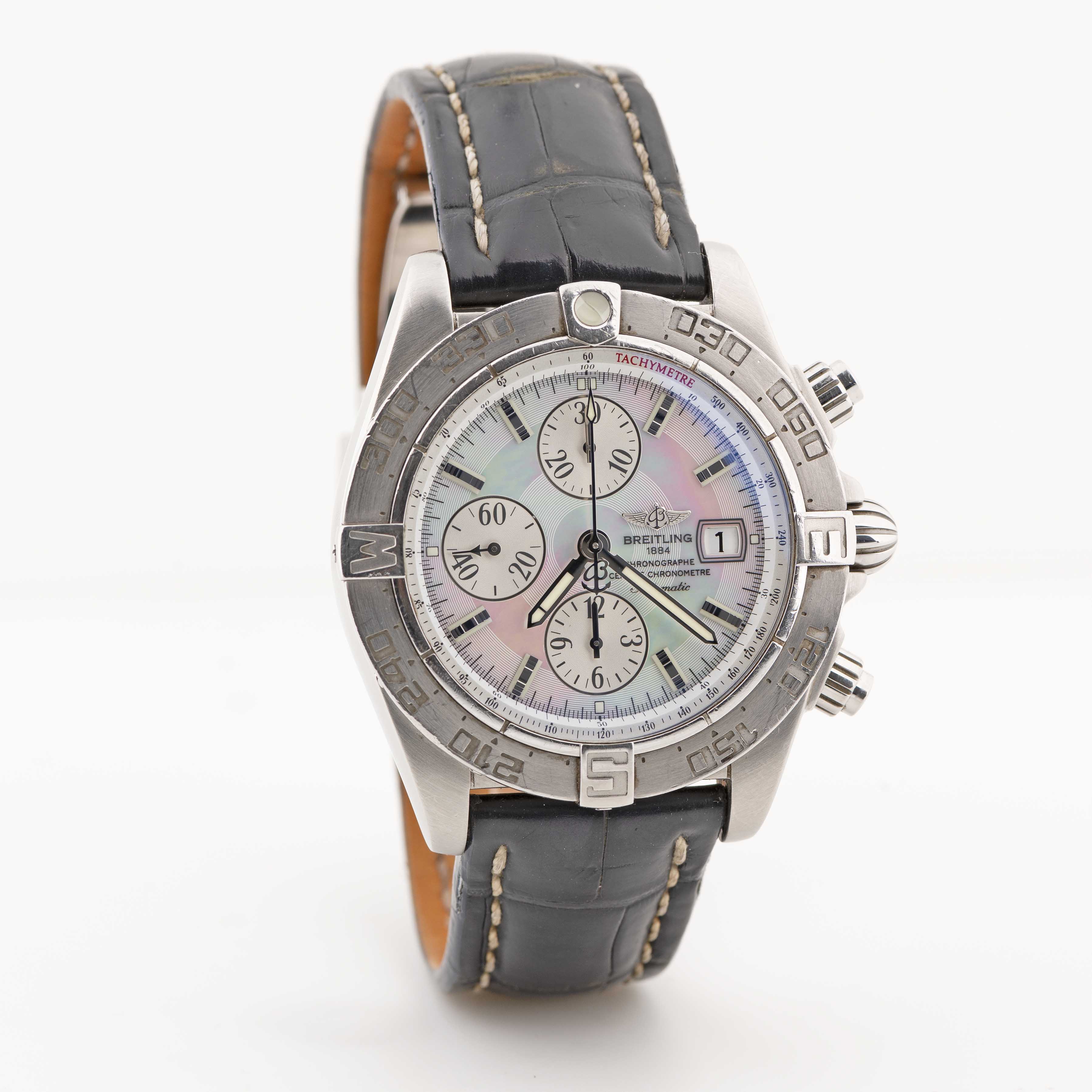 A GENTLEMAN'S STAINLESS STEEL BREITLING GALACTIC 44 CHRONOGRAPH II WRIST WATCH DATED 2011, REF. - Image 5 of 12