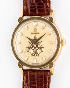 A RARE GENTLEMAN'S SIZE 18K SOLID GOLD OMEGA SEAMASTER XVI AUTOMATIC WRIST WATCH CIRCA 1956, REF.