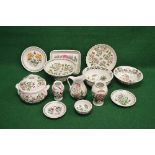 Quantity of Port Meirion Botanic Garden table ware to include: large lidded tureen, flan dish,