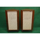 Two vintage Tannoy floor standing speakers type LSU-HF-12.L the speakers having red backs, the cases