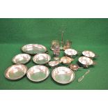 Quantity of Shaw Savill Line and The Royal Mail Steam Packet Company silver plate to include: bottle