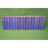 Full set of sixteen volumes of Works Of Dickens circa 1920 published by Hazell Watson & Viney, Crown