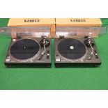 Pair of Technics Direct Drive Turntable Systems Model SL-1210MK2 Series Nos. GE0EX79472 and