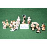 Royal Dux figure of a pig together with a group of Royal Albert and Beswick Beatrix Potter figures