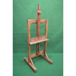 Pine adjustable artists easel - 24.25" wide Please note descriptions are not condition reports,