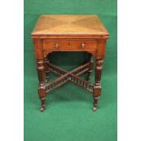 Edwardian mahogany envelope card table the top opening to reveal green baize playing surface with