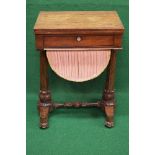 19th century mahogany work/games table the top opening to reveal chess board over single drawer