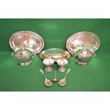 Quantity of Mappin & Webb silver plated tableware to comprise: two oval tureens, two oval meat