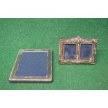 Silver photograph frame, marked for London - 4.5" x 6" together with one other small double