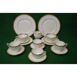 Quantity of Coalport Elite tea and dinnerware to include: six dinner plates, six side plates, six