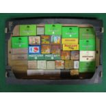 Box of EMPTY Meccano small parts tins and cardboard/plastic boxes Please note descriptions are not