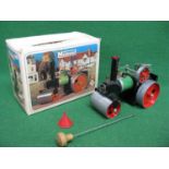 Mamod steam roller with spirit burner, steering column, drive belt and funnel, boxed Please note