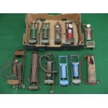 Eleven metal foot pumps from Sutty, HPS, Aerite, Halfords etc Please note descriptions are not