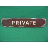 BR(W) Private enamel sign - 18" x 3.75" x 0.5" Please note descriptions are not condition reports,