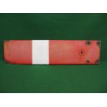 Enamel red and white Home/Stop/Danger signal arm, marked for NEL Ltd BR - 41.75" x 10.25" Please