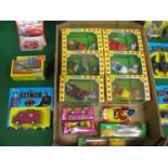 Box of approx twenty film and tv related boxed models of Batman, Noddy, Cars, Born Free, Only