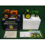 Ertl diecast 1:16 scale model of a John Deere 3010 tractor from Danbury Mint - 9" together with a