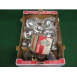 Eleven Lucas sealed beam units together with a boxed 7" Lucas in a Remax box Please note