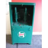 Restored Castrol forecourt twin pump oil dispenser - 27" x 56" x 24.5" Please note descriptions