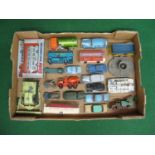 Box of loose model vehicles etc from Dinky, Charbens, Corgi, Crescent and Lesney to include: Corgi