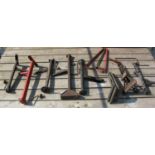 Crate of various vehicle side jacks Please note descriptions are not condition reports, please