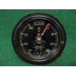 0-80 speedometer with total mileage and resettable mileometers, made by AT Speedometer Co Ltd, 45