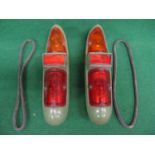 Pair of heavy rear light clusters for a Ford Prefect 100E complete with malleable rubber gaskets