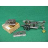 Two Meccano, New York Made In USA, electric motors, one is the basis of an early tractor model