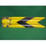 Enamel yellow and black Distant/Caution signal arm, marked NEL Ltd - 41.75" x 10" Please note
