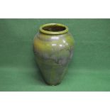 Green glazed terracotta urn - 24" tall Please note descriptions are not condition reports, please